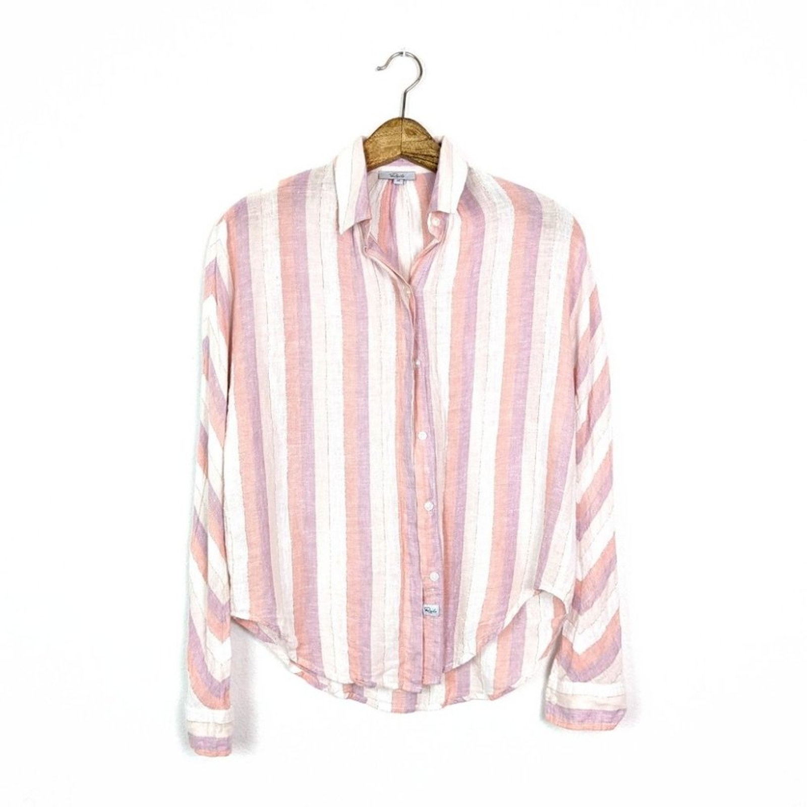 Rails Dusk Stripe Alyssa Button Down Pastel Top Size Xs